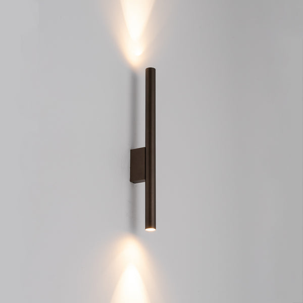 Applique murale Laser en acier, marron satiné, Ø 2,5 cm