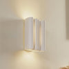 Applique murale Novali en plâtre, blanc, 2 lumières, hauteur 25,7 cm