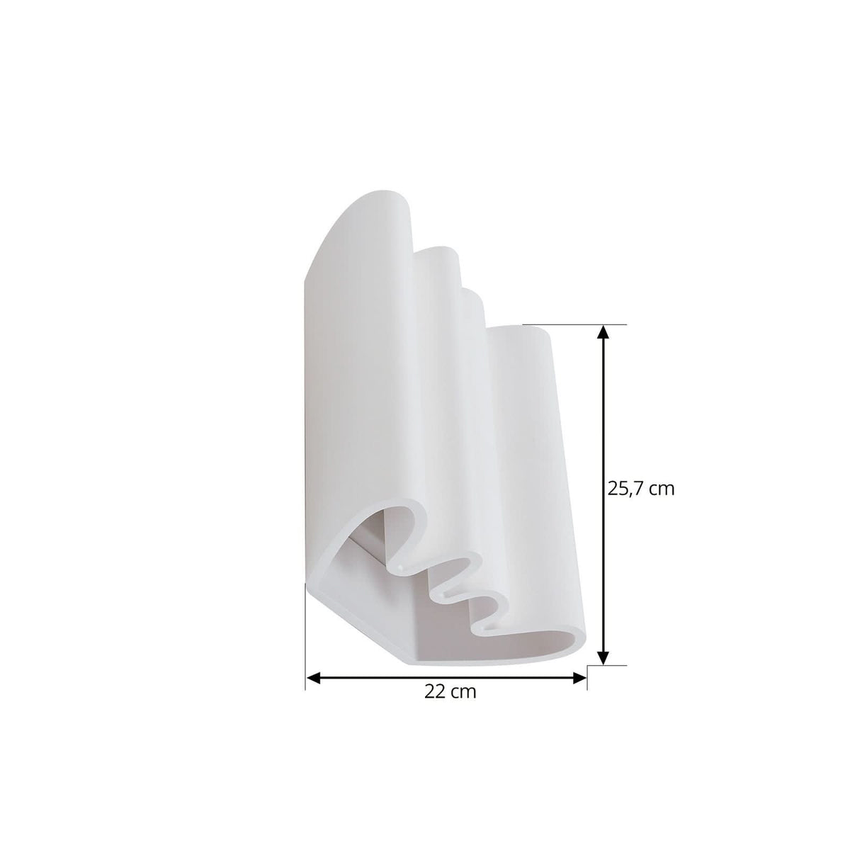 Applique murale Novali en plâtre, blanc, 2 lumières, hauteur 25,7 cm