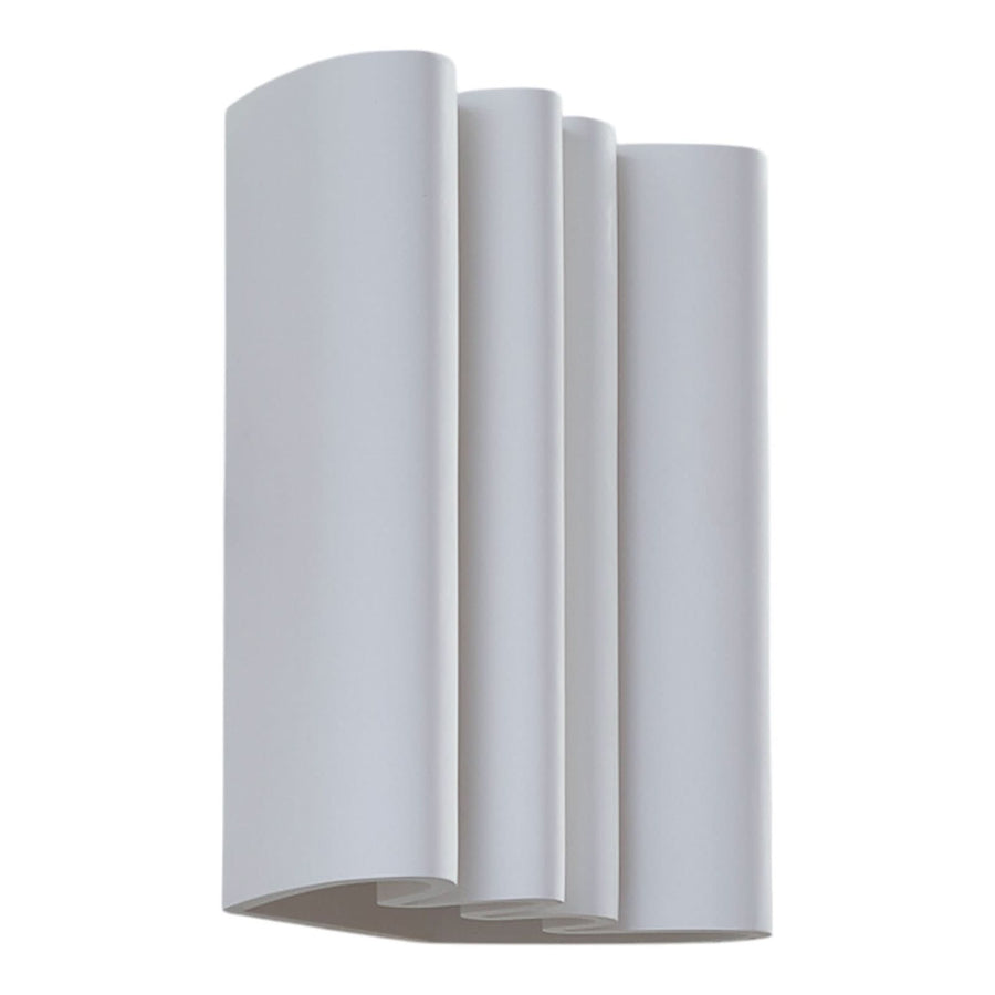 Applique murale Novali en plâtre, blanc, 2 lumières, hauteur 25,7 cm