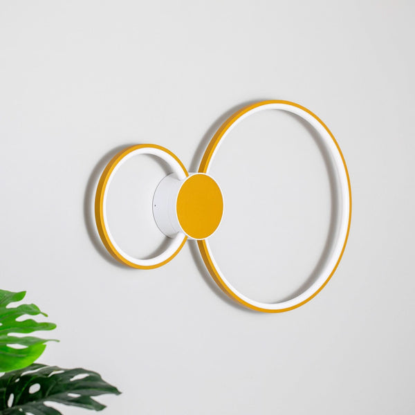Applique murale LED 51298.4 en métal, laiton mat et blanc, hauteur 68 cm