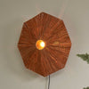 Applique murale Panama en bois, marron et noir, Ø 65 cm