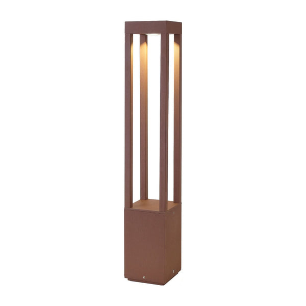 Borne lumineuse d'extérieur LED Agra en aluminium, marron, hauteur 65 cm