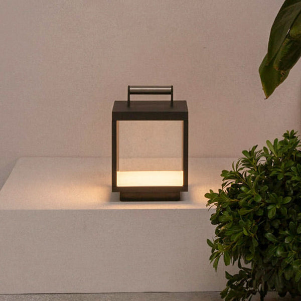 Lampe à poser d'extérieur LED rechargeable Kerala en aluminium, gris foncé, hauteur 26,8 cm, IP54