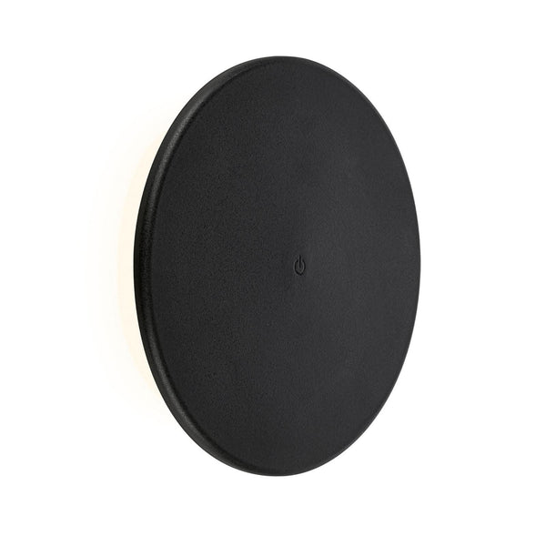 Applique d'extérieur LED rechargeable Aurora, noir, Ø 25 cm, IP54