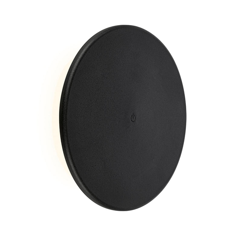 Applique d'extérieur LED rechargeable Aurora, noir, Ø 25 cm, IP54