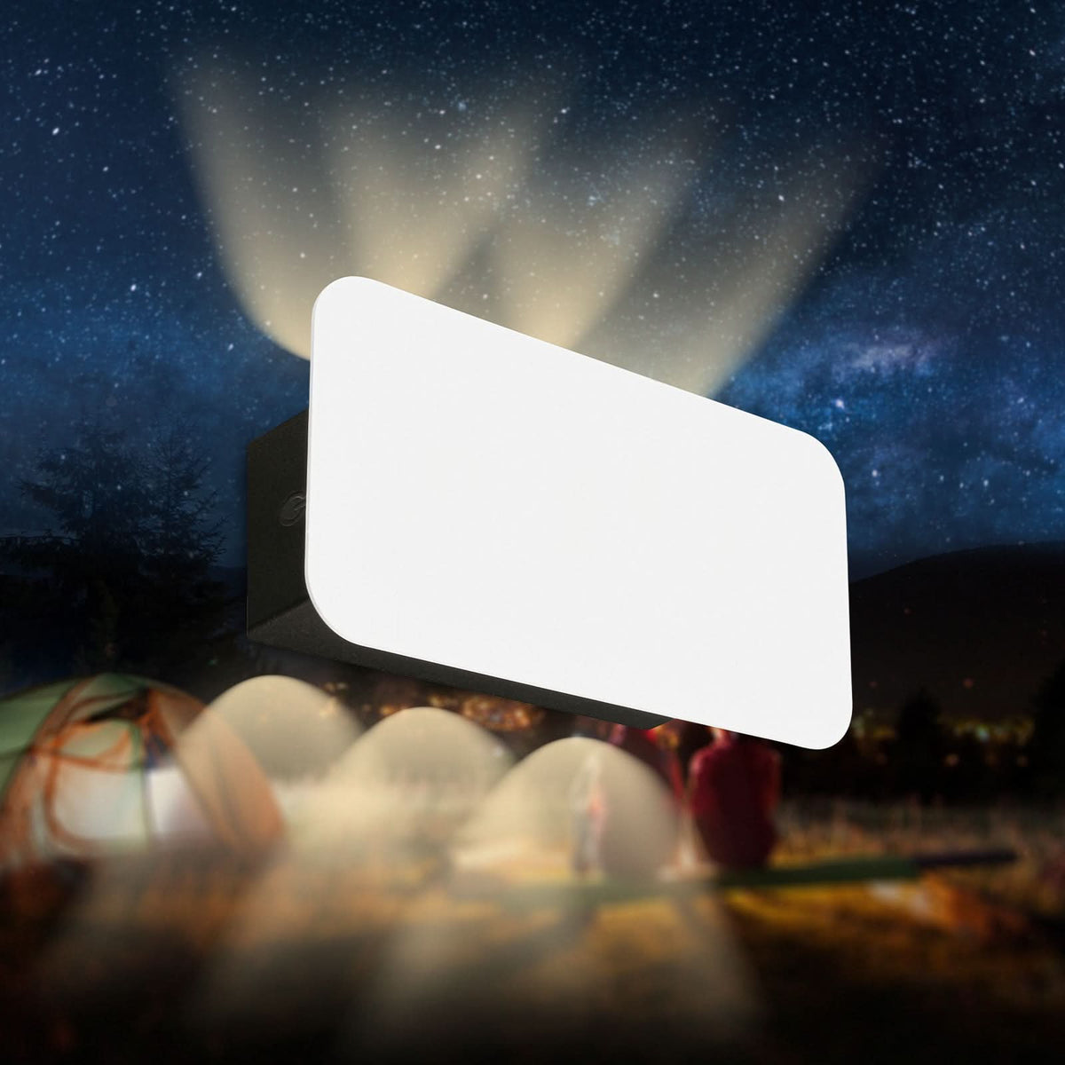 Applique murale LED rechargeable Meluna en métal, blanc, hauteur 9 cm