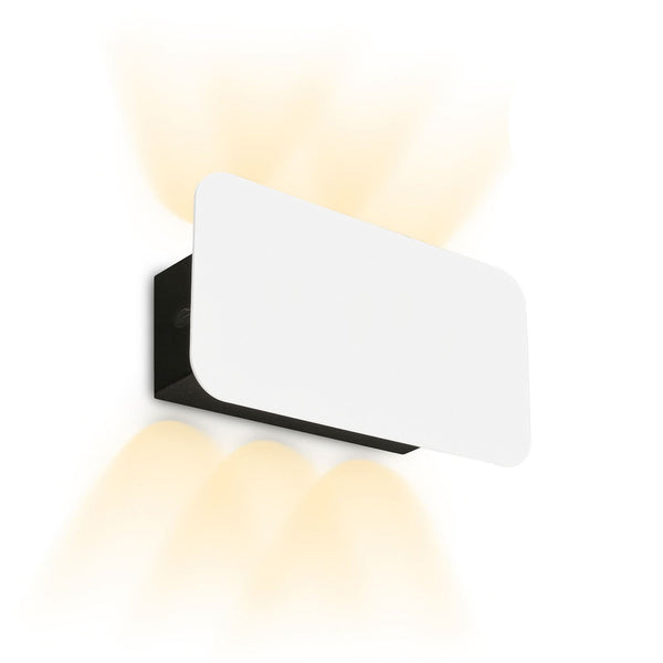 Applique murale LED rechargeable Meluna en métal, blanc, hauteur 9 cm