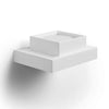 Applique murale Sibari en plâtre, blanc, hauteur 5,5 cm