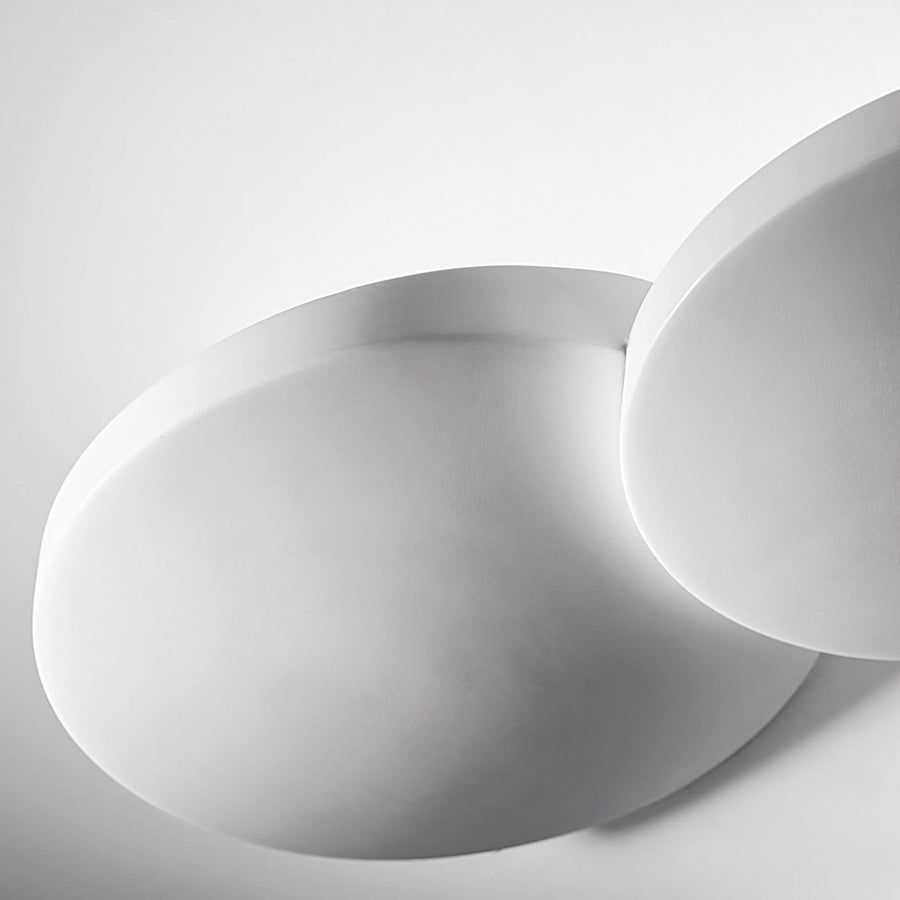 Applique murale Patra en plâtre, blanc, 2 lumières, hauteur 17,5 cm