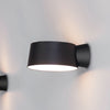 Applique murale LED Cookie en aluminium, noir, Ø 15 cm