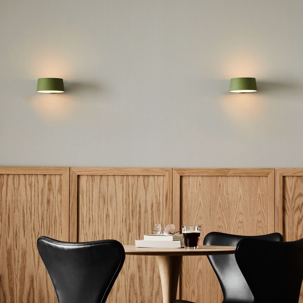 Applique murale LED Cookie en aluminium, vert, Ø 15 cm