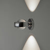 Applique murale LED Optic en verre, chromé brillant, Ø 12 cm