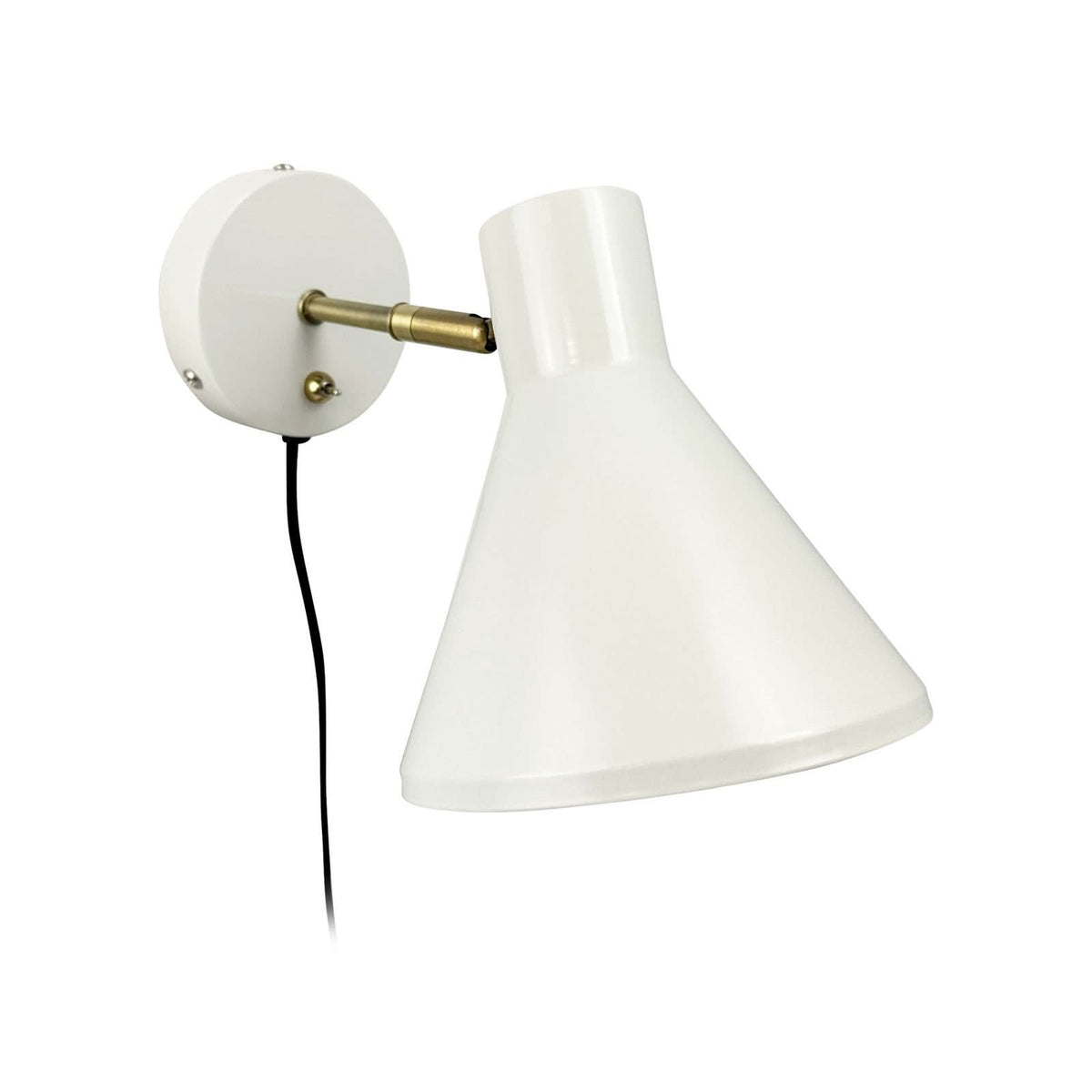 Applique murale Sleep en acier, blanc, hauteur 17 cm