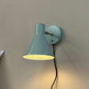 Applique murale Sleep en acier, vert, hauteur 17 cm