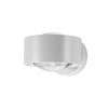 Applique murale LED Clippo Optic en aluminium, blanc, 2 lumières, Ø 12 cm