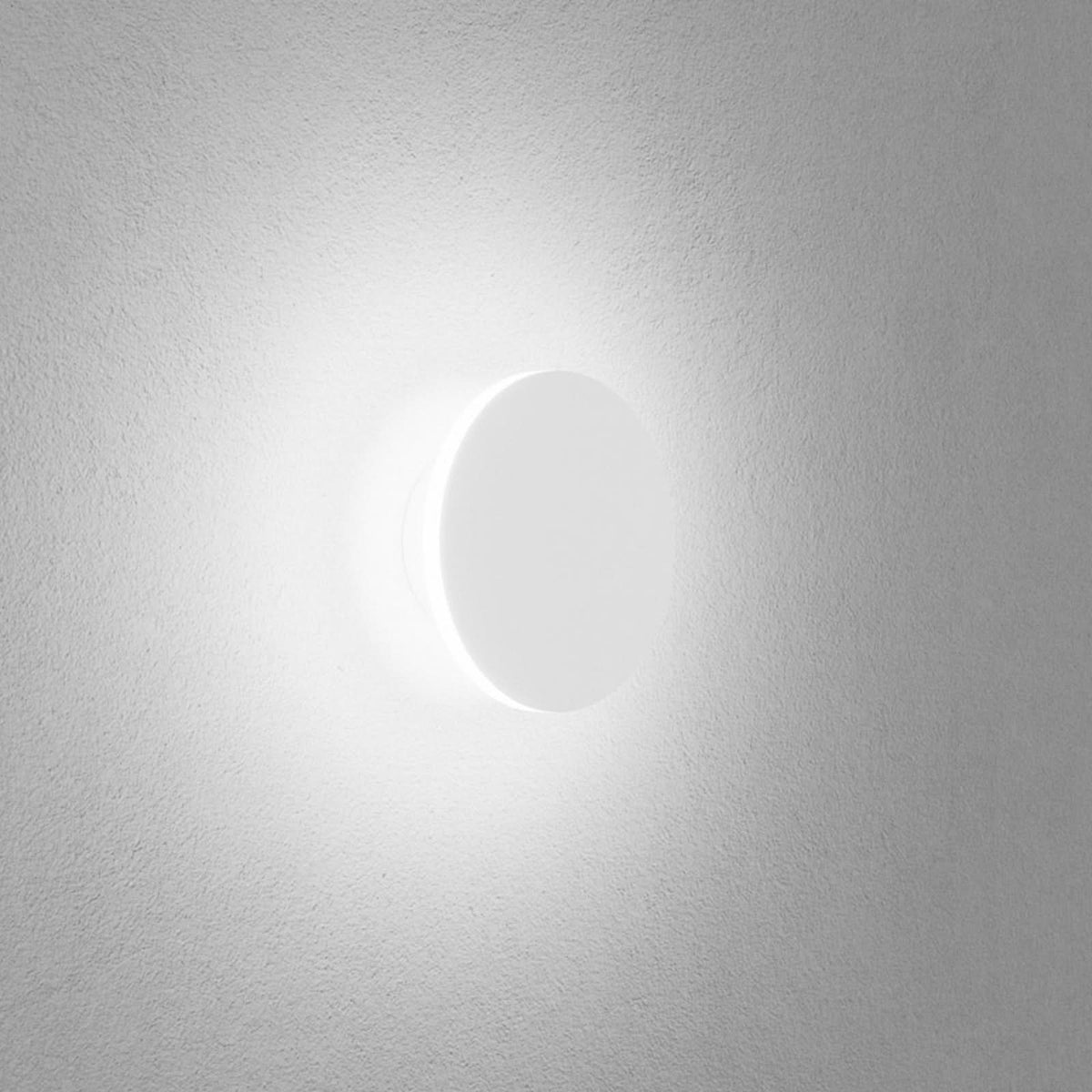 Applique murale LED DLS Orbit en aluminium, blanc, Ø 12,5 cm