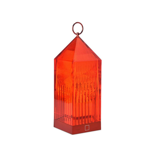 Lampe à poser d'extérieur LED rechargeable Lantern, rouge, hauteur 31 cm, IP54