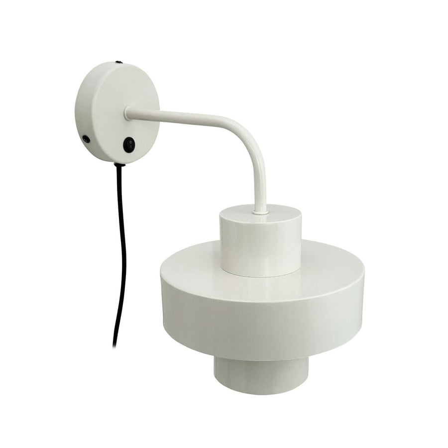 Applique murale Stoke en métal, blanc brillant, Ø 20 cm