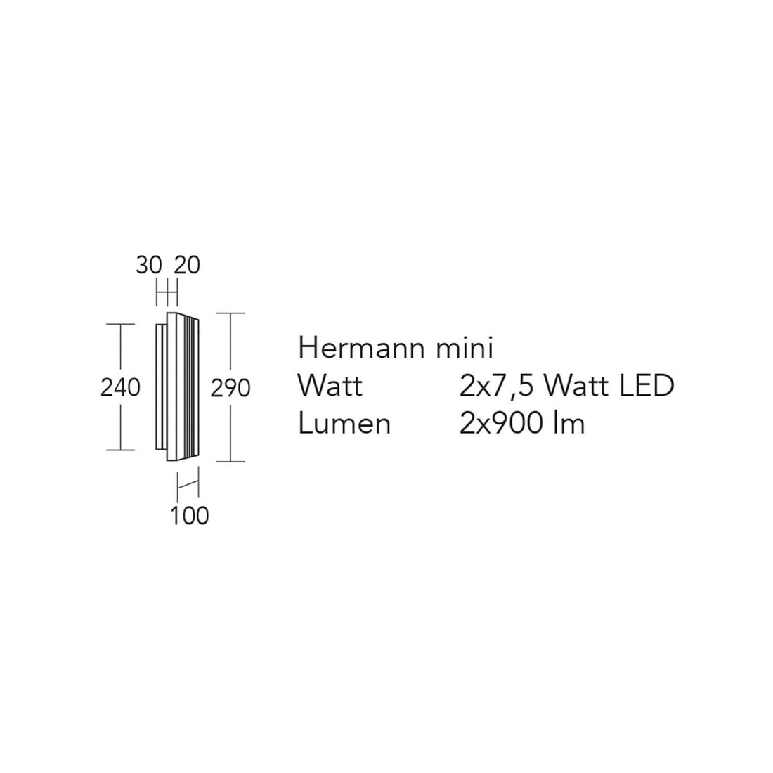Applique murale LED Hermann en bois, noir, hauteur 29 cm, 2200 K, 7,5 W, largeur 10 cm, modèle 2