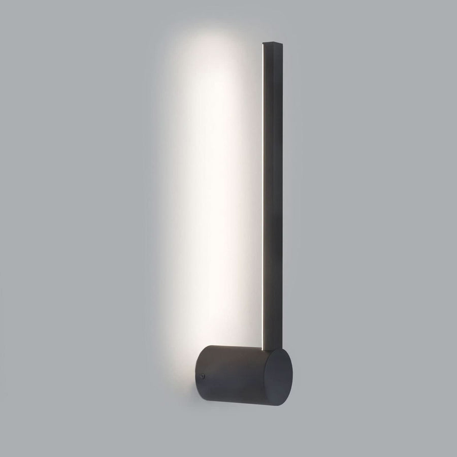 Applique murale LED Passeggio Nova en aluminium, noir, hauteur 40 cm, IP54