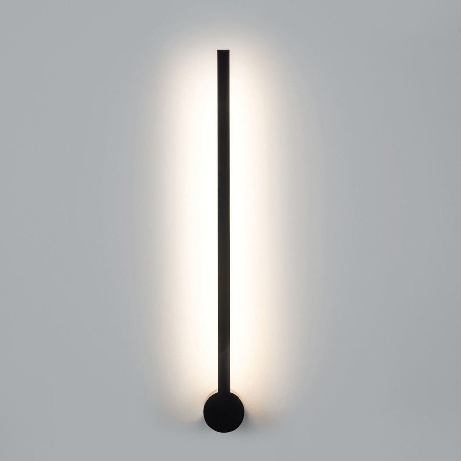 Applique murale LED Passeggio Nova en aluminium, noir, hauteur 60 cm, IP54