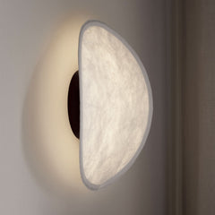 Applique murale LED Tense en aluminium, blanc et noir, Ø 35 cm