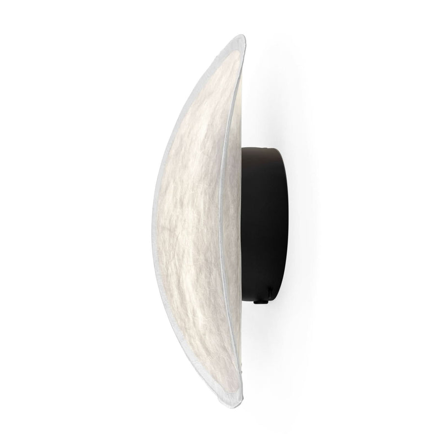 Applique murale LED Tense en aluminium, blanc et noir, Ø 35 cm