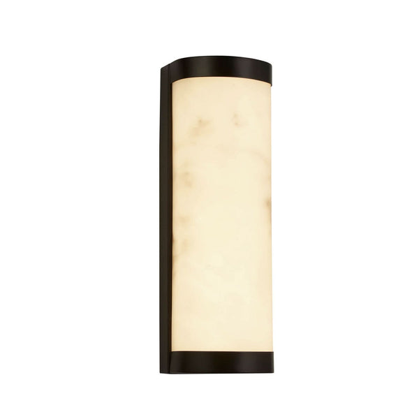 Applique murale LED Nile en acier, noir et blanc, hauteur 25 cm, IP44