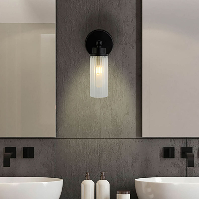 Applique murale Imperial en verre, noir, hauteur 22 cm, IP44