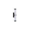 Applique murale LED Clamp en verre, noir et blanc, hauteur 7 cm, IP44