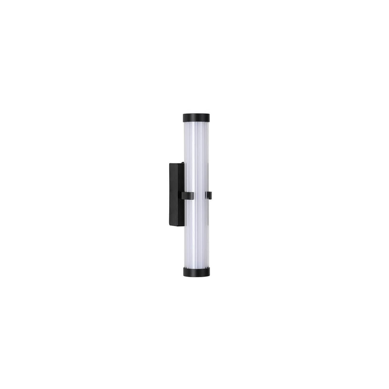 Applique murale LED Clamp en verre, noir et blanc, hauteur 7 cm, IP44