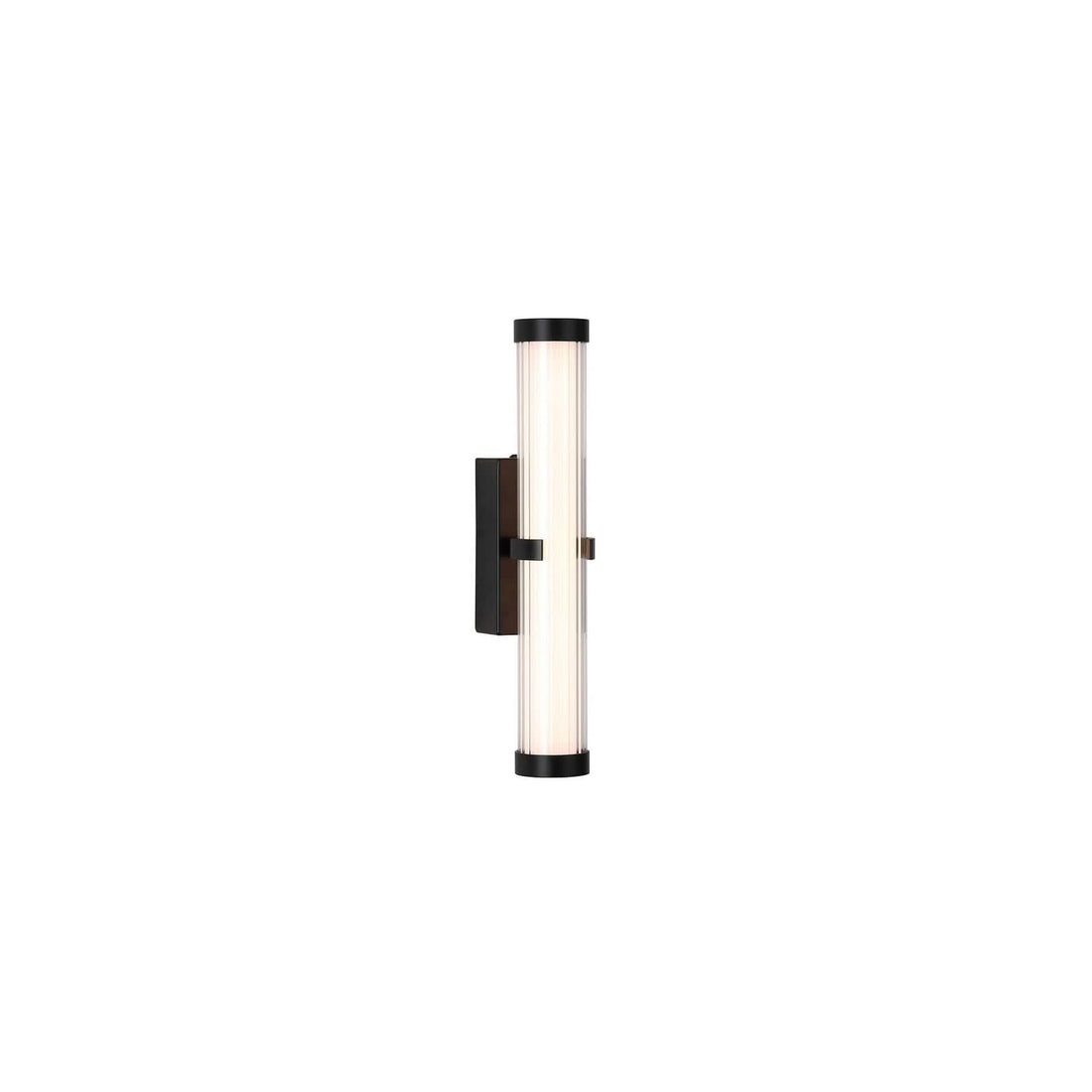 Applique murale LED Clamp en verre, noir et blanc, hauteur 7 cm, IP44