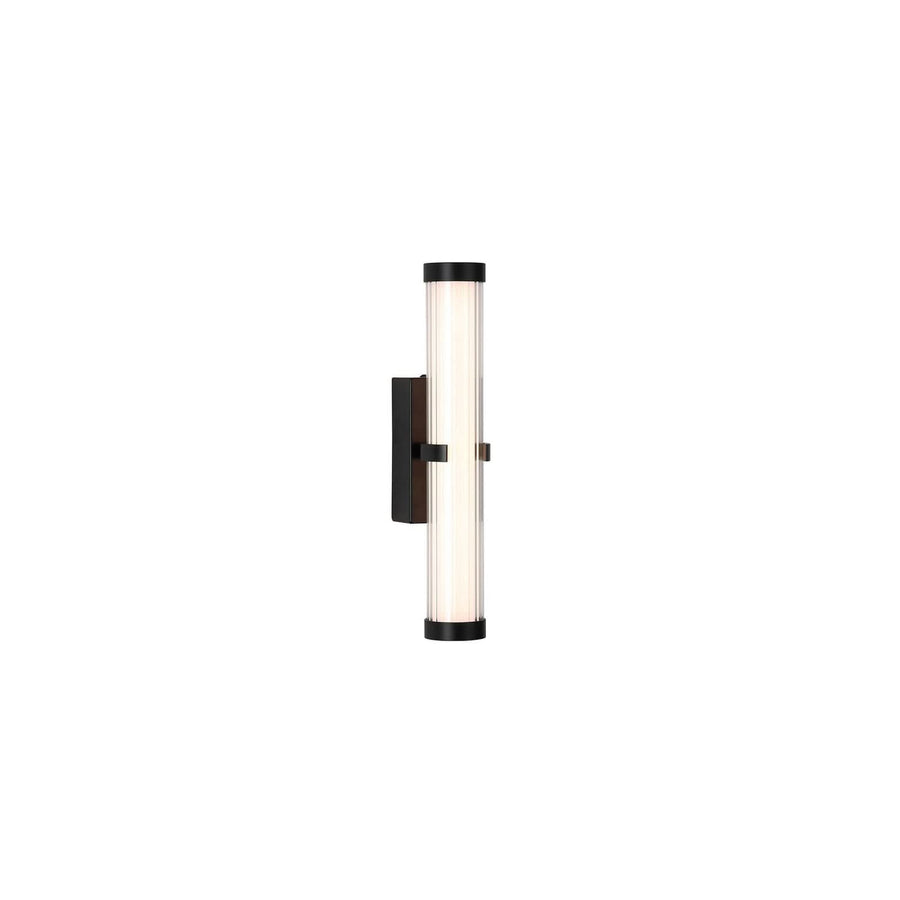 Applique murale LED Clamp en verre, noir et blanc, hauteur 7 cm, IP44