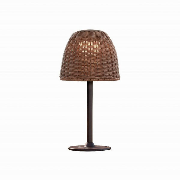 Potelet d'extérieur LED Atticus en aluminium, marron, Ø 20 cm, IP54, 2700 K, 8,4 W, hauteur 40 cm