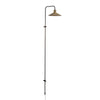 Applique murale Platet A/05 en aluminium, laiton ancien et noir, hauteur 142 cm
