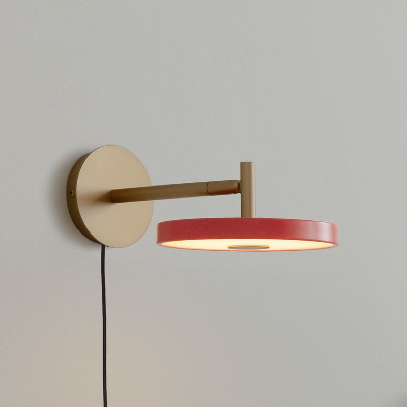 Applique murale LED Asteria Short en aluminium, rosé et laiton, Ø 15 cm