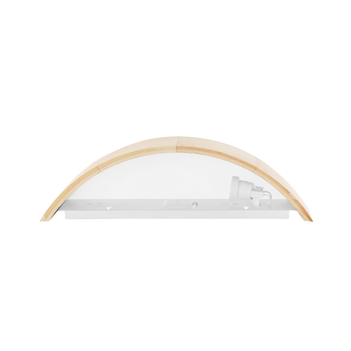Applique murale Cleo D1DR410 en bois, blanc, hauteur 8 cm