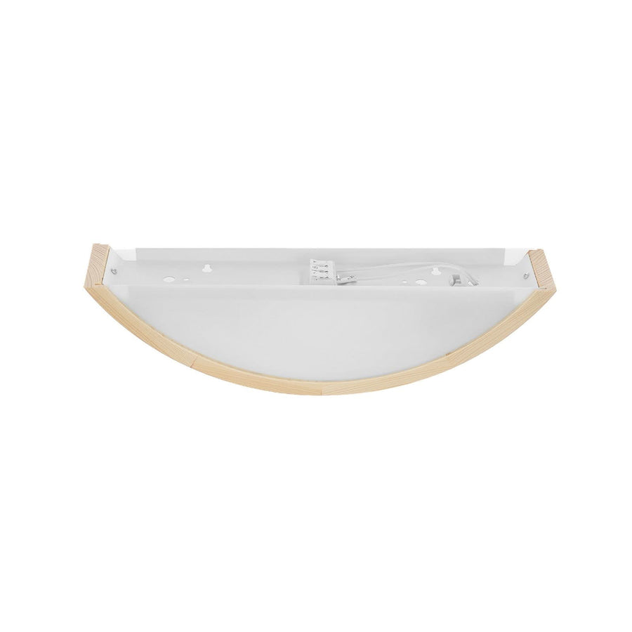Applique murale Cleo D1DR410 en bois, blanc, hauteur 8 cm