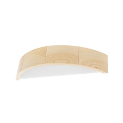 Applique murale Cleo D1DR410 en bois, blanc, hauteur 8 cm