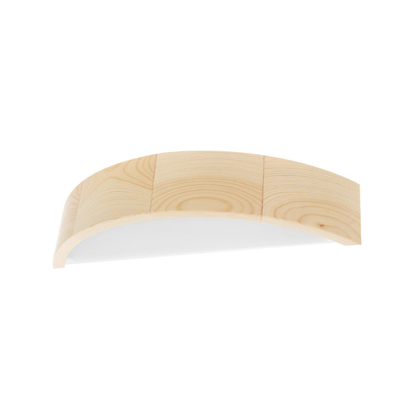 Applique murale Cleo D1DR410 en bois, blanc, hauteur 8 cm