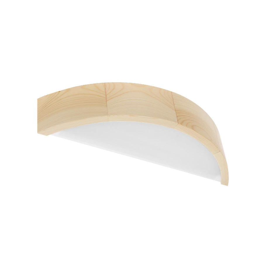 Applique murale Cleo D1DR410 en bois, blanc, hauteur 8 cm