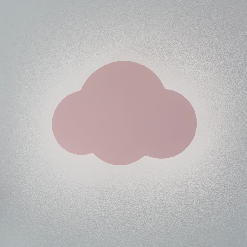Applique murale Cloud en acier, rose, 2 lumières, hauteur 27 cm
