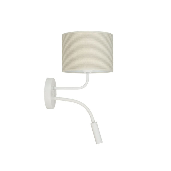 Applique murale Roller en métal, blanc, 2 lumières, hauteur 30 cm