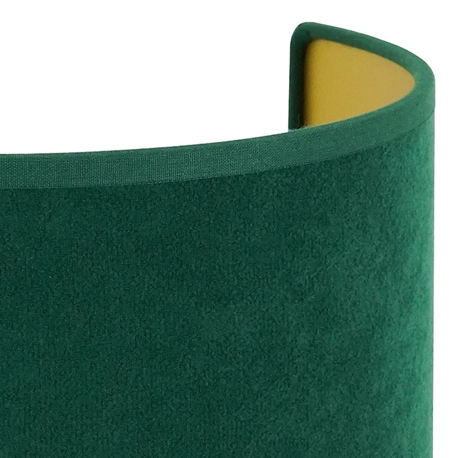 Applique murale Semi Circle en velours, vert foncé, hauteur 24 cm