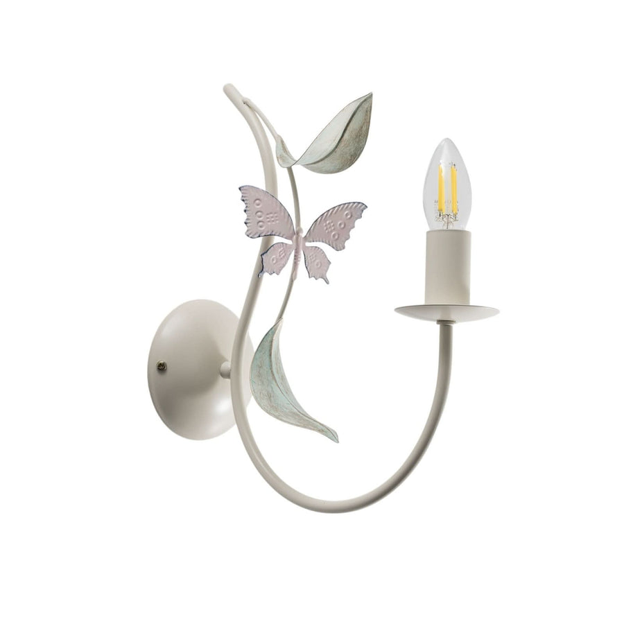 Applique murale Summer en acier, blanc, hauteur 35 cm