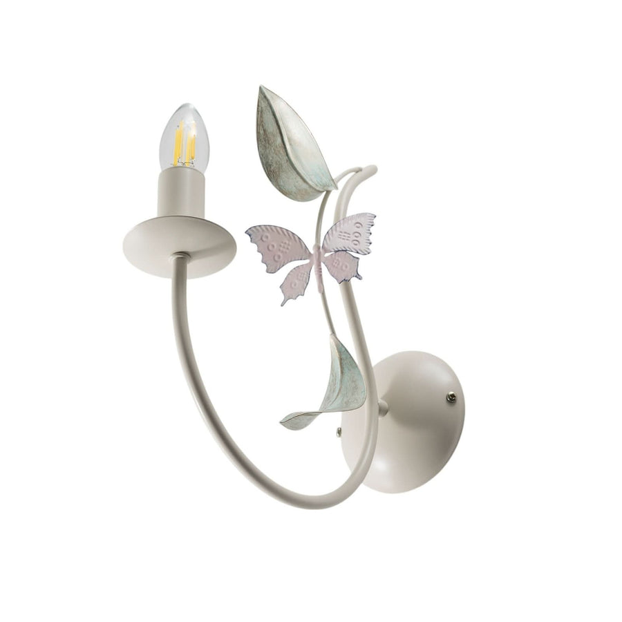 Applique murale Summer en acier, blanc, hauteur 35 cm