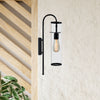 Applique murale Leona en métal, noir, hauteur 57 cm