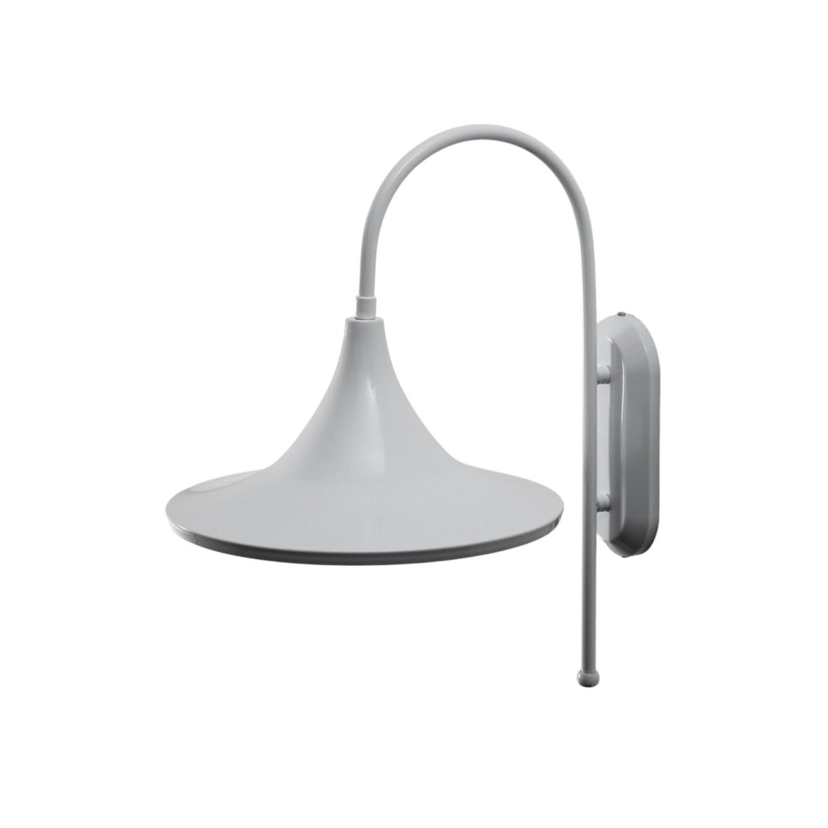 Applique murale Enjolino en métal, blanc, hauteur 48 cm