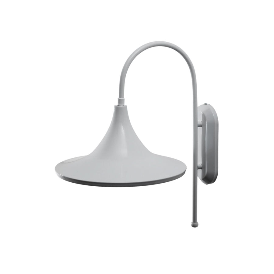 Applique murale Enjolino en métal, blanc, hauteur 48 cm